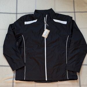 North End Black Honeycomb Wind Breaker Men's Size Large